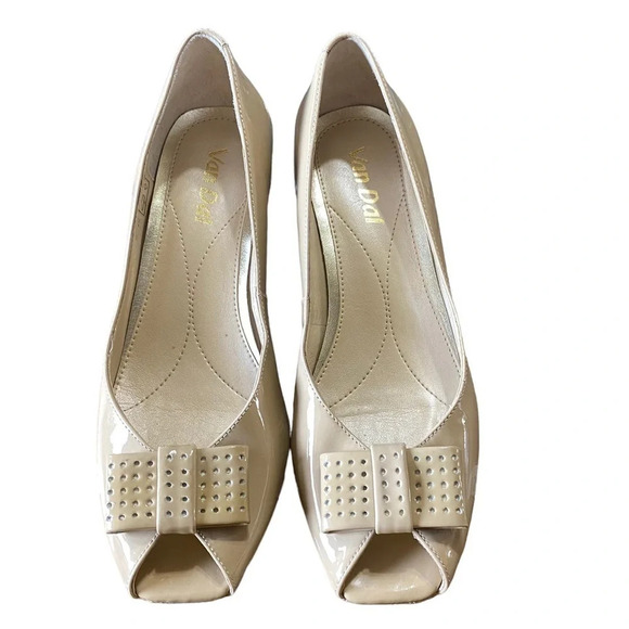Van Dal Nude Patent leather wedges size 6.5 - Picture 1 of 9